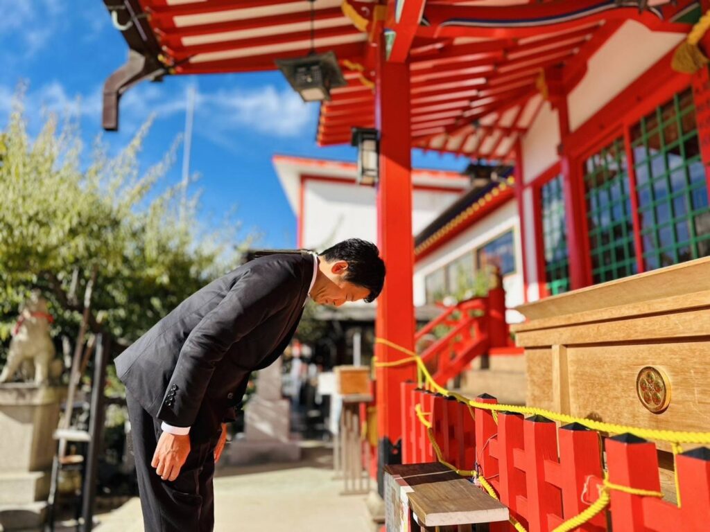 斎藤元彦氏の参拝写真