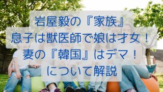 岩屋毅の『家族』息子は獣医師で娘は才女！妻の『韓国』はデマ！について解説