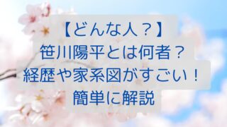 【どんな人？】笹川陽平とは何者？経歴や家系図がすごい！簡単に解説