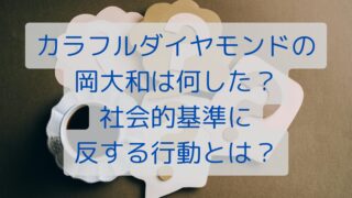 カラフルダイヤモンドの岡大和は何した？社会的基準に反する行動とは？